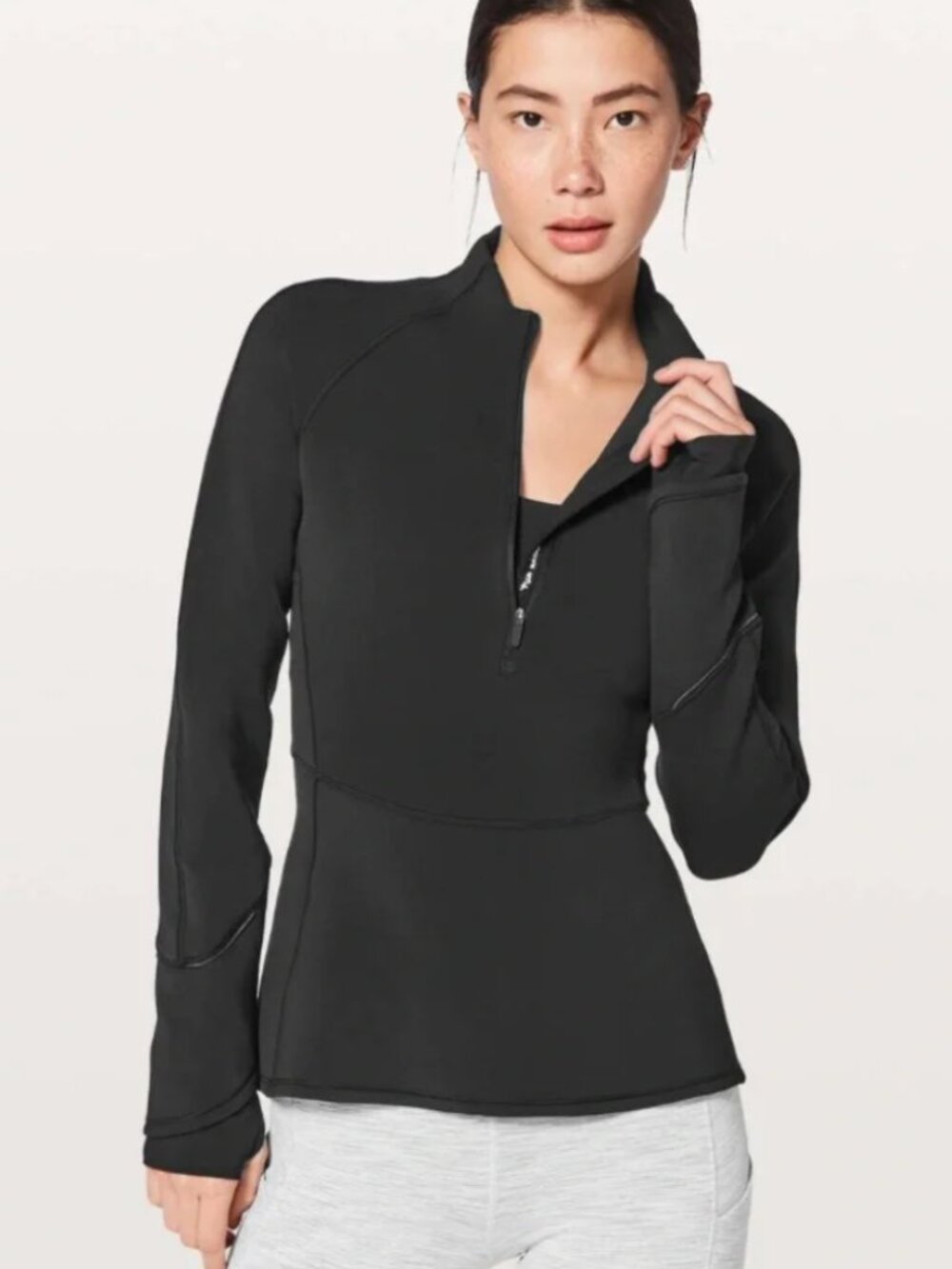 Lululemon Weather Or Not 1/2 Zip Jacket Black Size 4